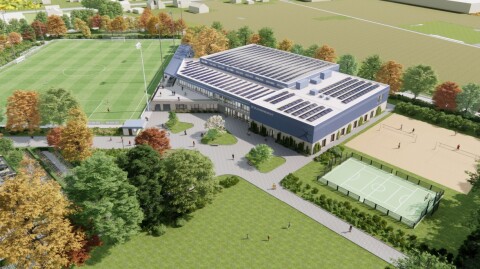 De Blauwburcht artist impression luchtfoto